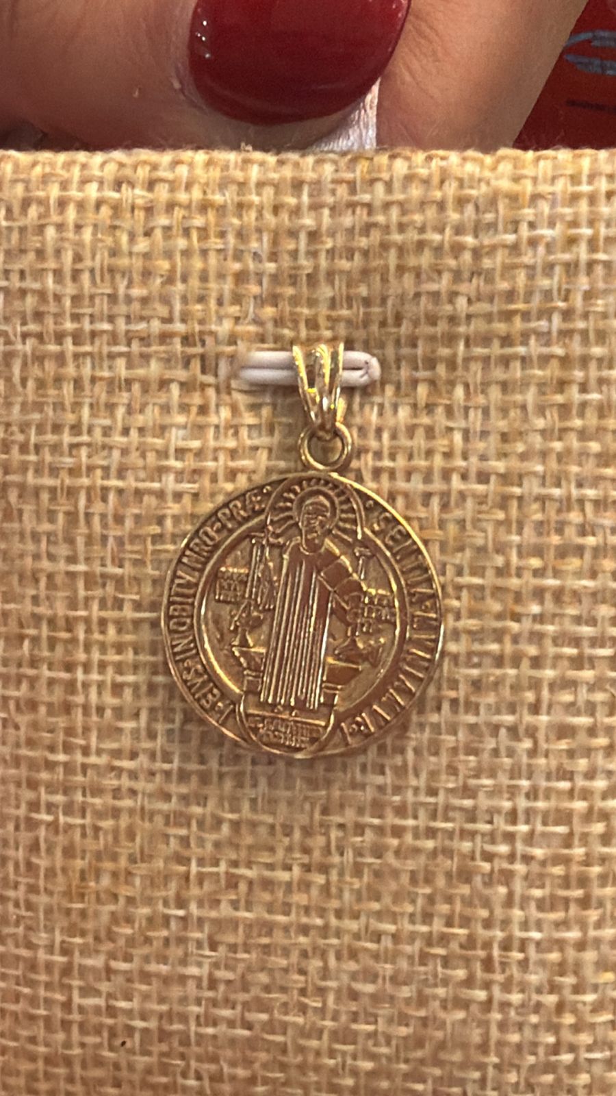 DIJE MEDALLA DE SAN BENITO GRANDE 3.6G 10K